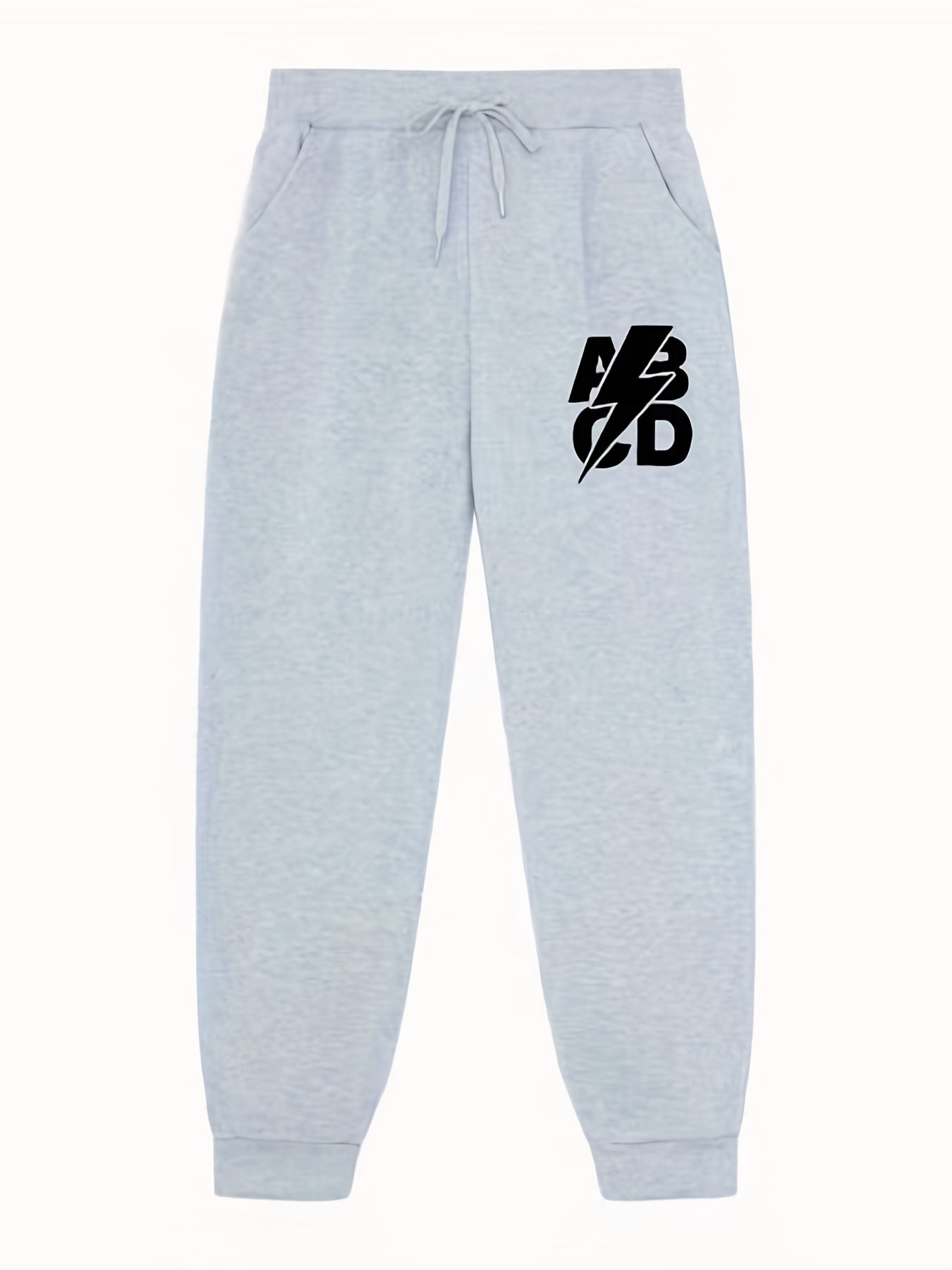 Men's Letter Print Joggers Casual Loose Fit Drawstring Pants