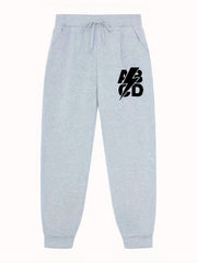 Men's Letter Print Joggers Casual Loose Fit Drawstring Pants