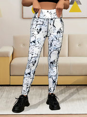 Tie Dye High Rise Fitness Legging With Phone Pockets