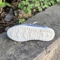 Women's Geometric Canvas Lace-Up Sneakers