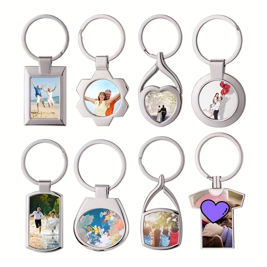 1pc A88 Series Blank Keychain Metal DIY Print Keychain Car Key Ornament