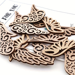 40pcs Wooden Wings for Crafts & Accessories