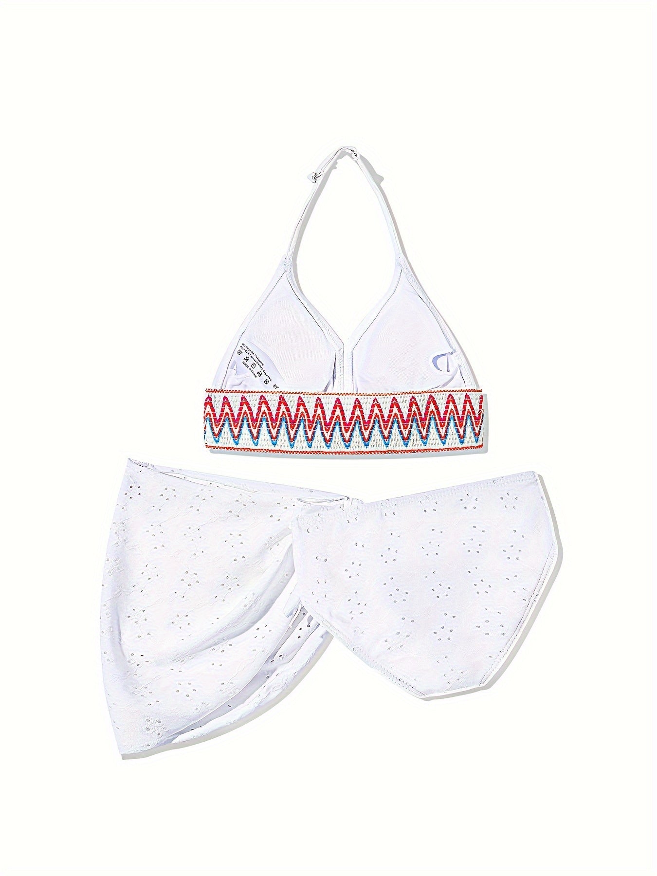 Boho 3pcs Swimsuit Set Girls Bathing Suit Beach Vacation Gift