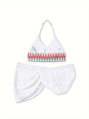 Boho 3pcs Swimsuit Set Girls Bathing Suit Beach Vacation Gift