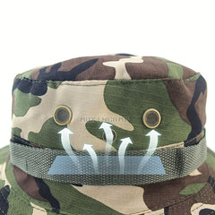 Camouflage Wide Brim Sun Hat for Outdoor Activities
