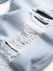 Men's Ripped Slim Skinny Fit Denim Jeans Pants