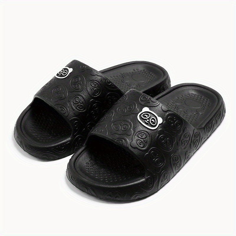 Men's Cartoon Print Slip On Platform Slides Unisex Casual Open Toe