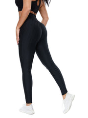 Striped Wide Waistband Sports Leggings With Pocket