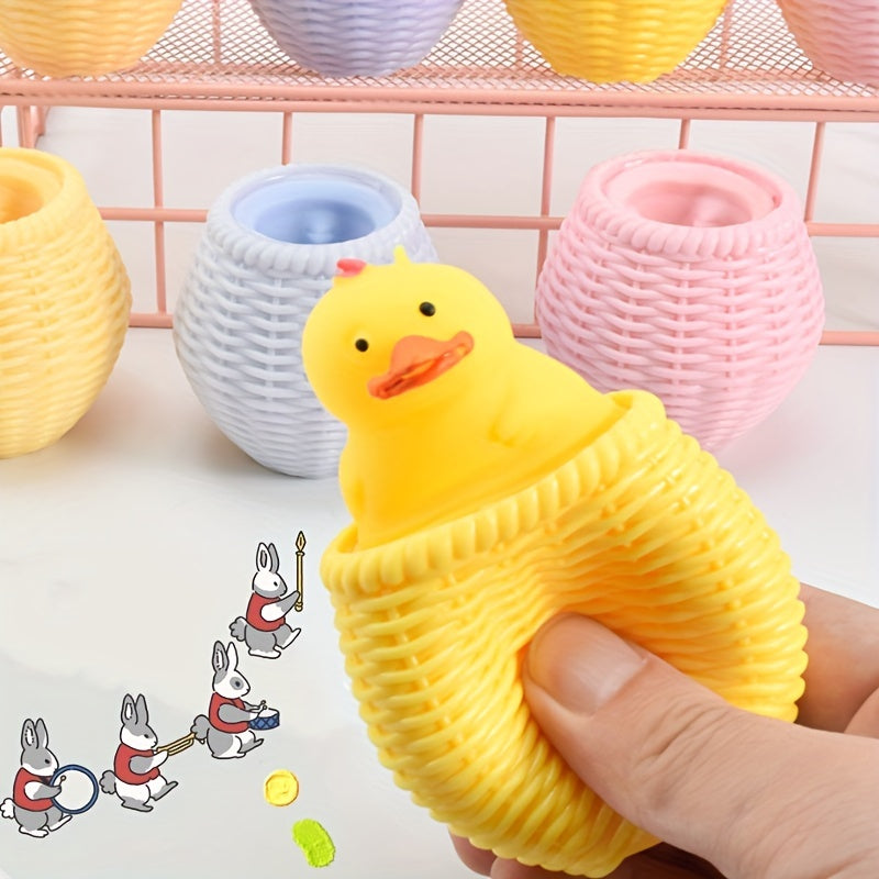 3pcs Chicken Cup Soft Decompressing Toys Funny Squeeze Toys Random