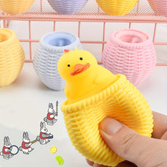 3pcs Chicken Cup Soft Decompressing Toys Funny Squeeze Toys Random