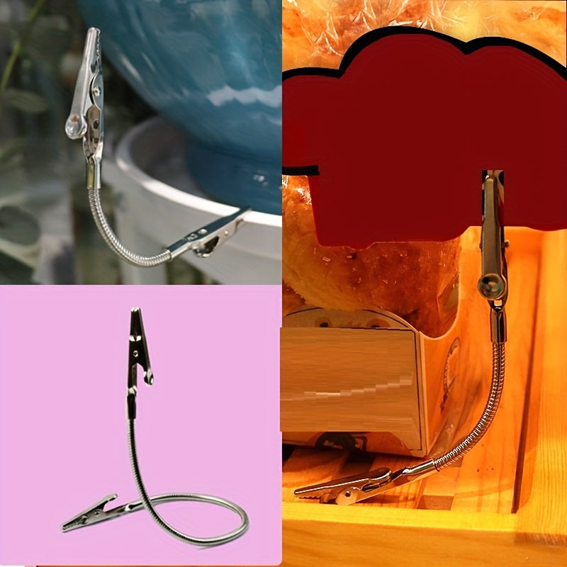 Universal Curved Double Headed Crocodile Clip with Tag Clip Flexible Hose