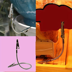 Universal Curved Double Headed Crocodile Clip with Tag Clip Flexible Hose