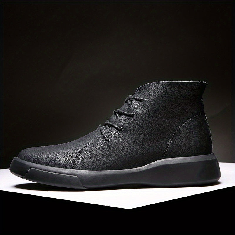 Men's Comfort Casual Round Toe Ankle Boots Outdoor High Top Shoes