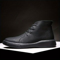 Men's Comfort Casual Round Toe Ankle Boots Outdoor High Top Shoes