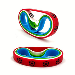 Football Fan Sports Wrist Strap With Printed Pattern Silicone Bracelet