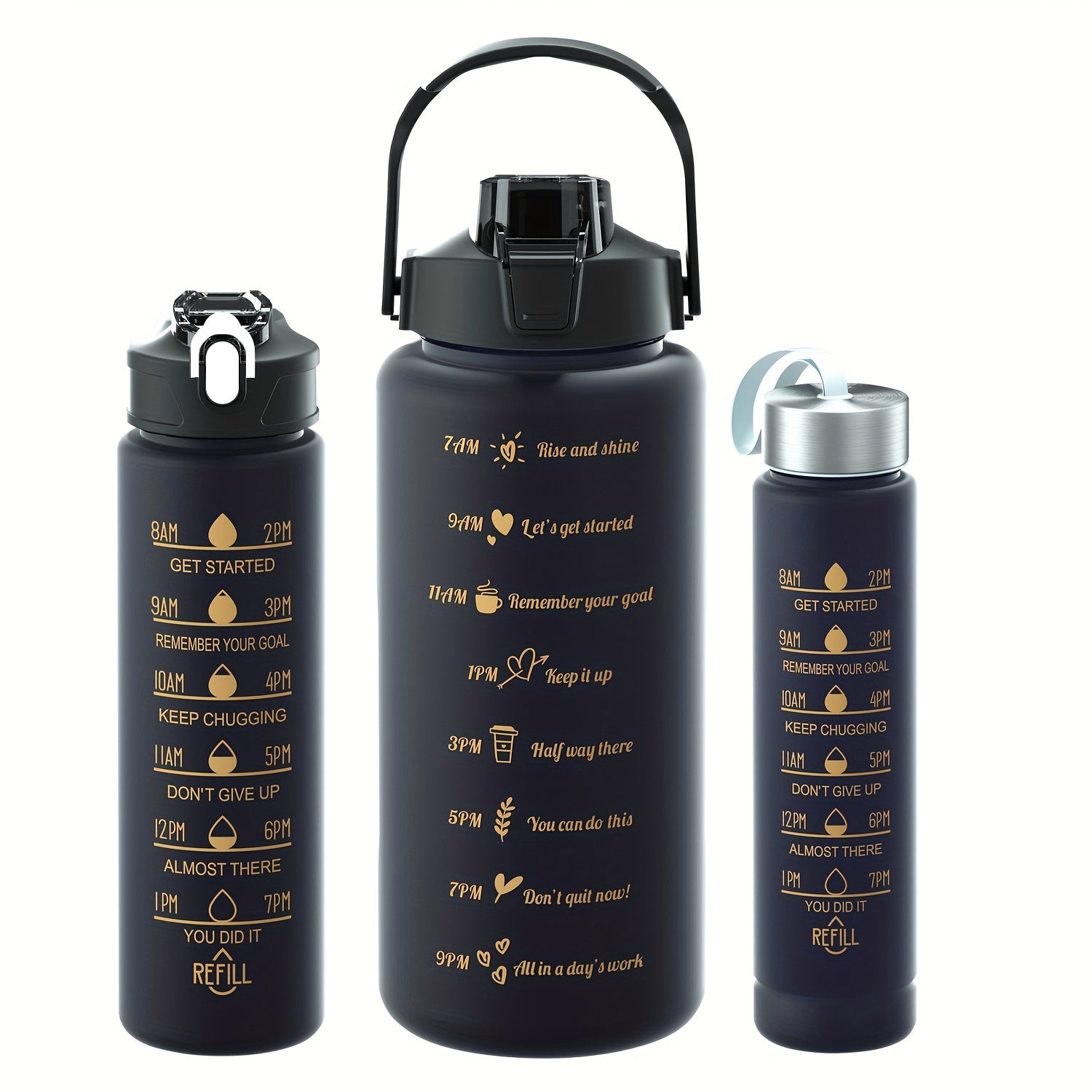 Gradient Leakproof Scale Sports Water Bottle Portable Lightweight