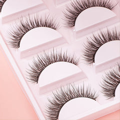 5 Pairs Fluffy 3D Mink False Eyelashes for Makeup
