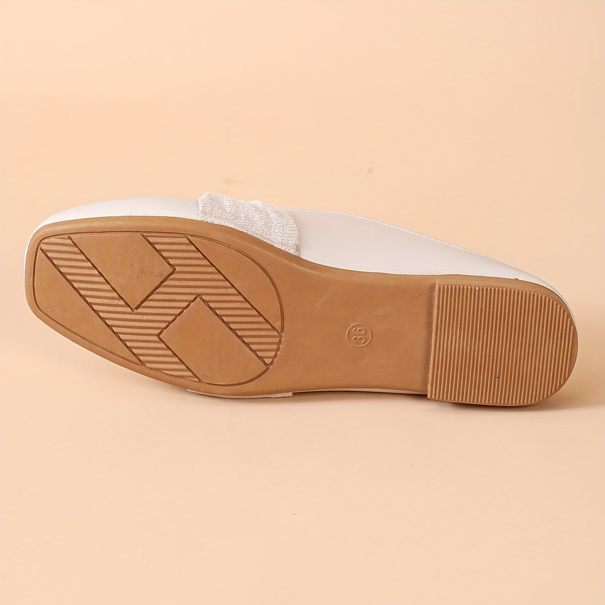 Women's Square Toe Flat Mules Slip On Loafers