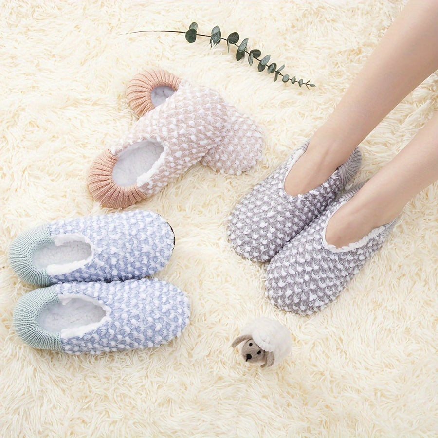Plush Lined Socks Soft & Warm Non slip Floor Socks Women's Stockings & Hosiery