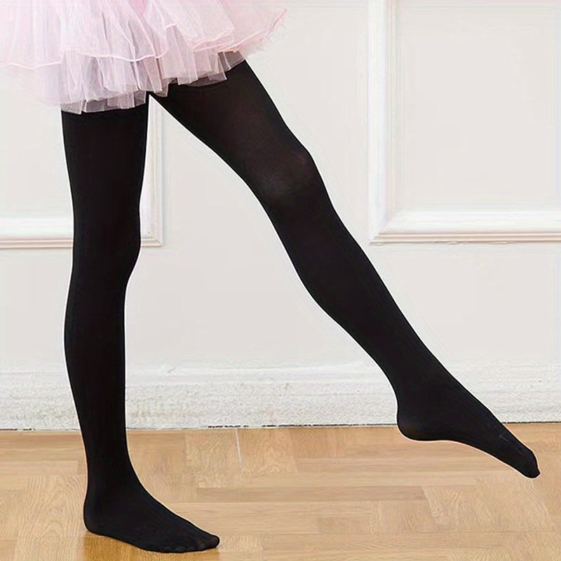 Navy Footed Tights Elastic Comfortable Leggings For Girls