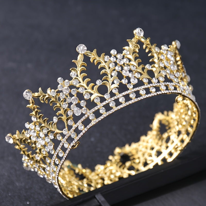 Vintage Crystal Rhinestone Bridal Wedding Crown Bling Tiara