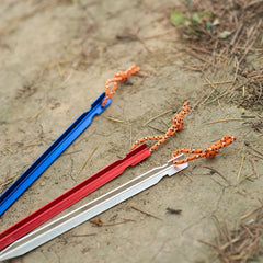 5pcs Tent Pegs Aluminium Alloy Triangular Ground Stakes Heavy Duty Ground Nails