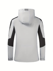 Contrast Panel Hooded Hiking Jacket