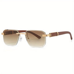 Square Rimless Sunglasses Gradient UV400 Sun Shades