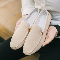 Men's Slip On Canvas Loafer Shoes Casual Anti skid Flat Shoes