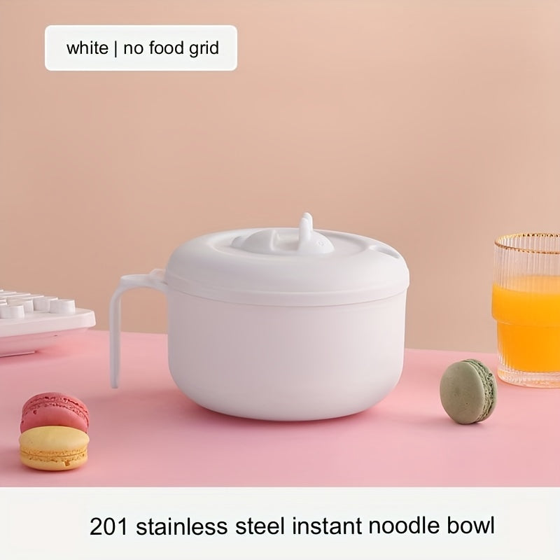 Stainless Steel Noodle Bowl with Lid, Bento Box, Portable Soup Bowl