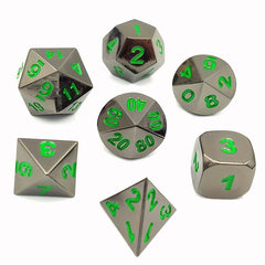 7pcs Zinc Alloy Metal Dice Set for Table Games
