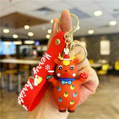 Santa Claus Christmas Tree Pendant Keychain Gift