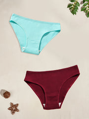 8pcs Ribbed Briefs Stretchy Intimates Panties Women's Lingerie