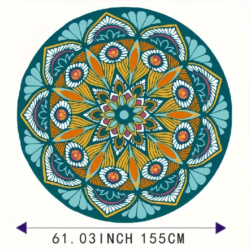 1pc Round Non Slip Yoga Exercise Mat For Pilates