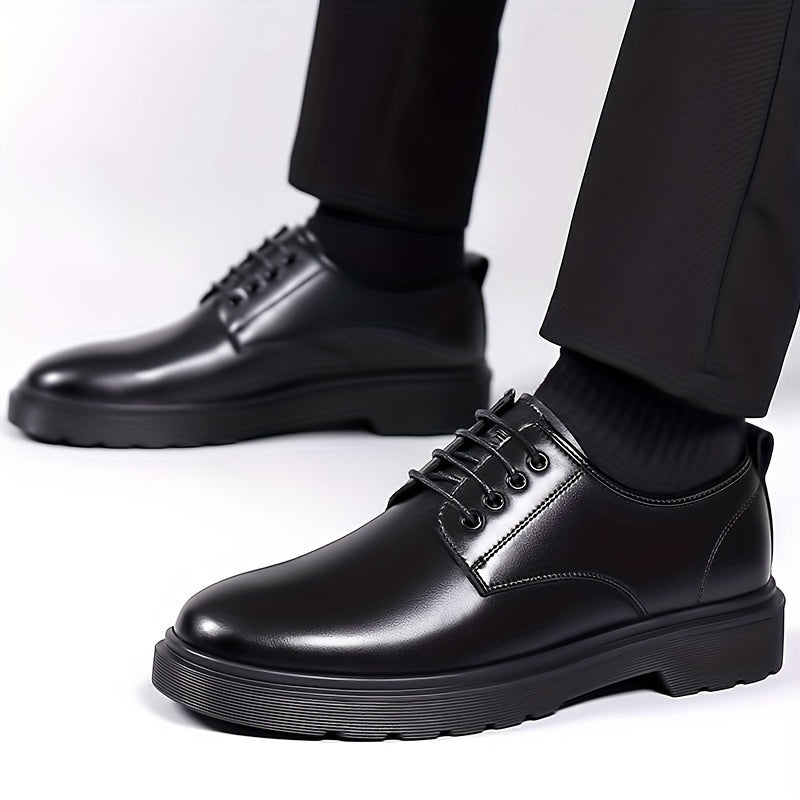 Men's Low Heel Derby Shoes Lace up Front Dress Shoes For Men