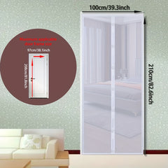 Magnetic Screen Door Keep Bugs Out Let Breeze In Curtain Single Door 96 205