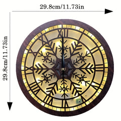 Children's Room LED Wall Clock Retro Wooden Sign Decoration