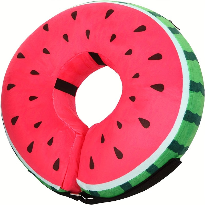 Soft Inflatable Recovery Collar for Dogs and Cats Watermelon