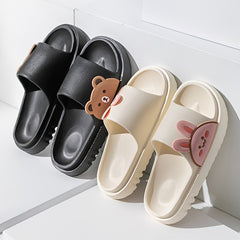 Women's Cartoon Bunny House Slippers Soft Anti-Slip Sole