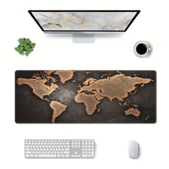 Large Retro Map Mouse Pad Desk Mat for Gamer Office Home Work