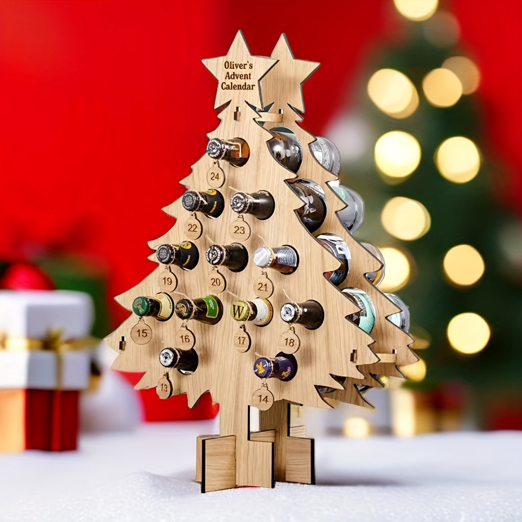 Wooden Wine Rack: Christmas Party Decorations