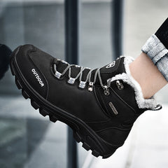 Men's Waterproof Snow Boots Lightweight Warm Fleece Outdoor Hiking Winter