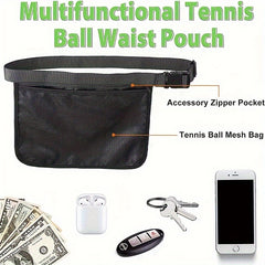 Portable Tennis Ball Holder Pickleball Ball Pouch Golf Ball Storage Bag