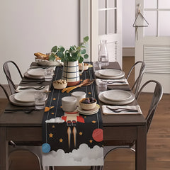 Space Theme Rocket Planet Table Runner 33x182 cm