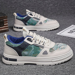 Men's Lace up Sneakers Graphic Pattern Skate Shoes Breathable