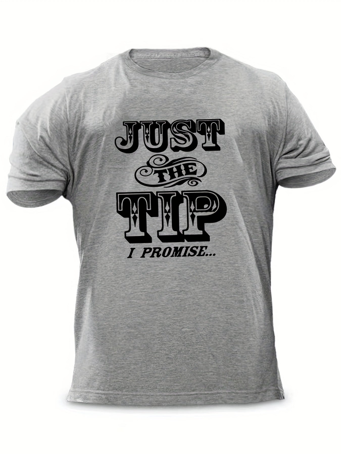 Men's Letter Print T-shirt Casual Crew Neck Tee