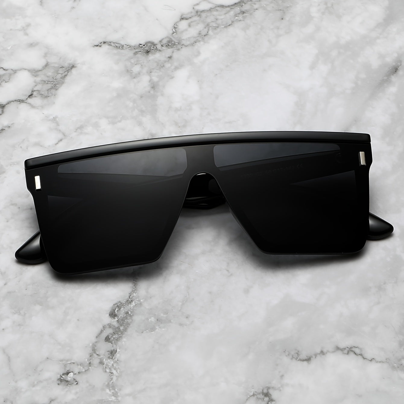 Men's Oversized Flat Frame Square Sunglasses