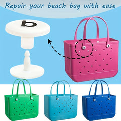 4 Pcs Beach Tote Bag Buckles Plastic Lightweight Rivets