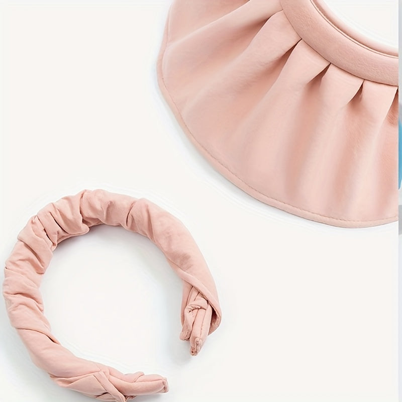 Women Ruched Detail Sun Protection Visor Hat for Spring & Summer