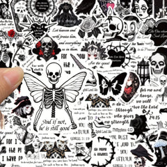 50pcs Gothic Bible Graffiti Stickers for Mobile Phone Cup Guitar Skateboard